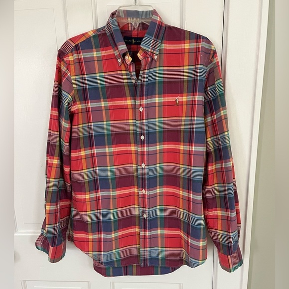 Polo Ralph Lauren Other - POLO RALPH LAUREN 100% COTTON MADRAS PLAID BUTTON UP SHIRT PREPPY Mens Medium